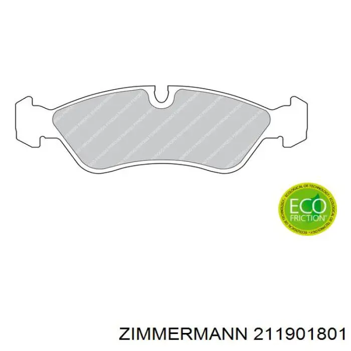 Купити 211901801 Zimmermann Колодки гальмівні передні, дискові