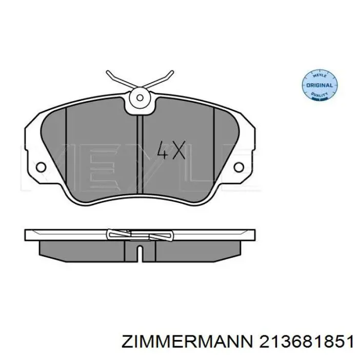 Гальмівні колодки Zimmermann 213681851 ціна, від 16.74 USD