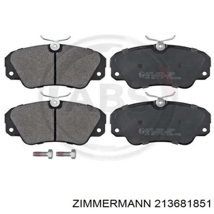 213681851 Zimmermann колодки гальмівні передні, дискові
