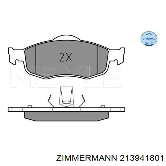 213941801 Zimmermann колодки гальмівні передні, дискові
