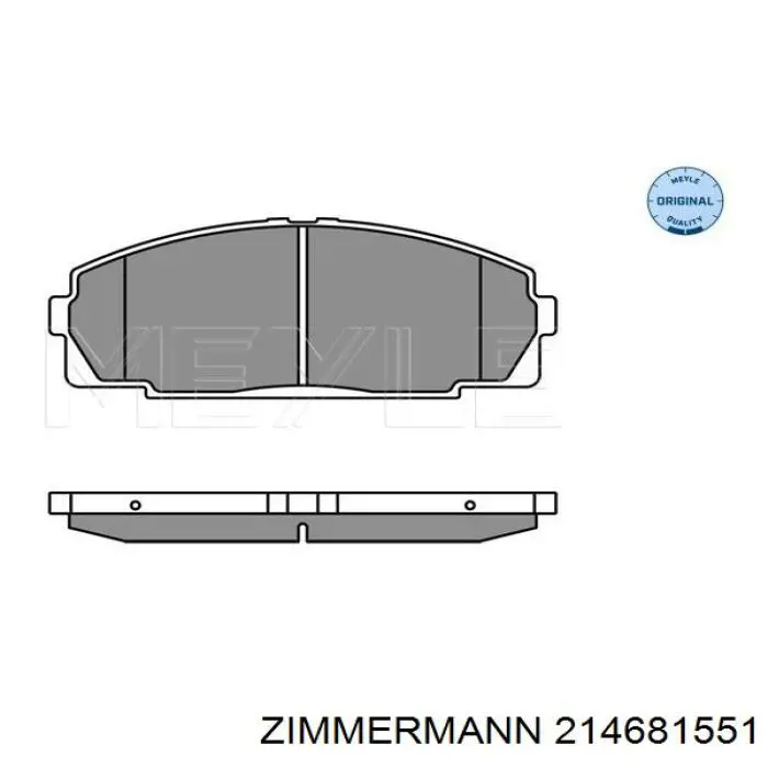 214681551 Zimmermann колодки гальмівні передні, дискові