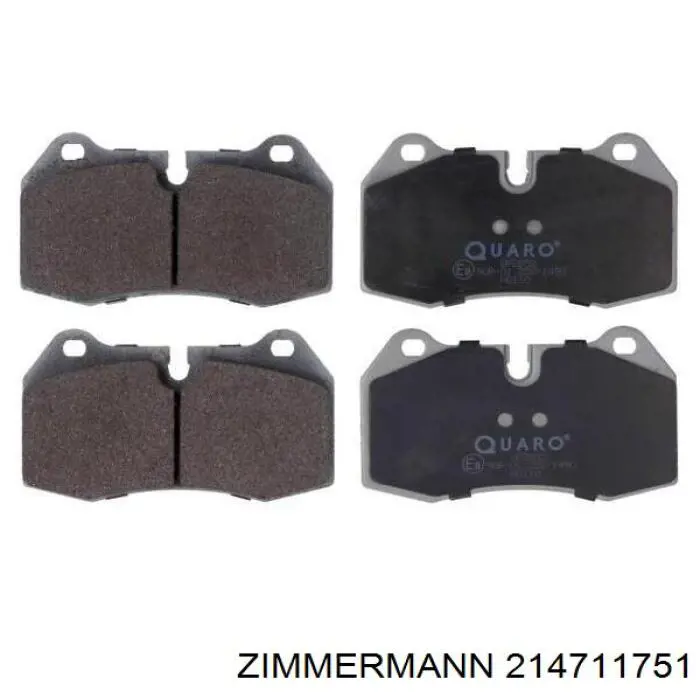 Купити 214711751 Zimmermann Колодки гальмівні передні, дискові