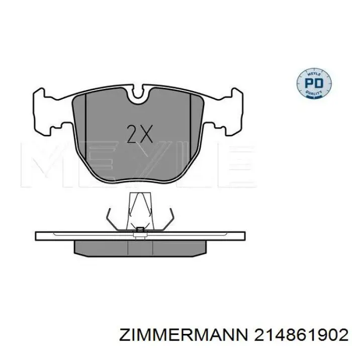 214861902 Zimmermann колодки гальмівні передні, дискові