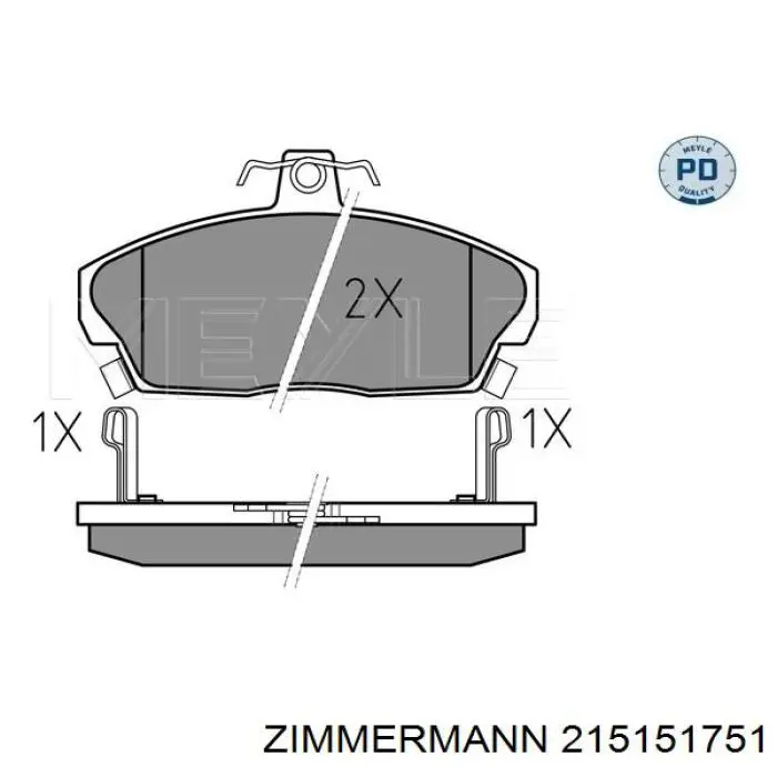 215151751 Zimmermann Передні гальмівні колодки