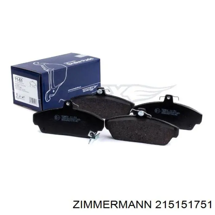 Купити 215151751 Zimmermann Колодки гальмівні передні, дискові