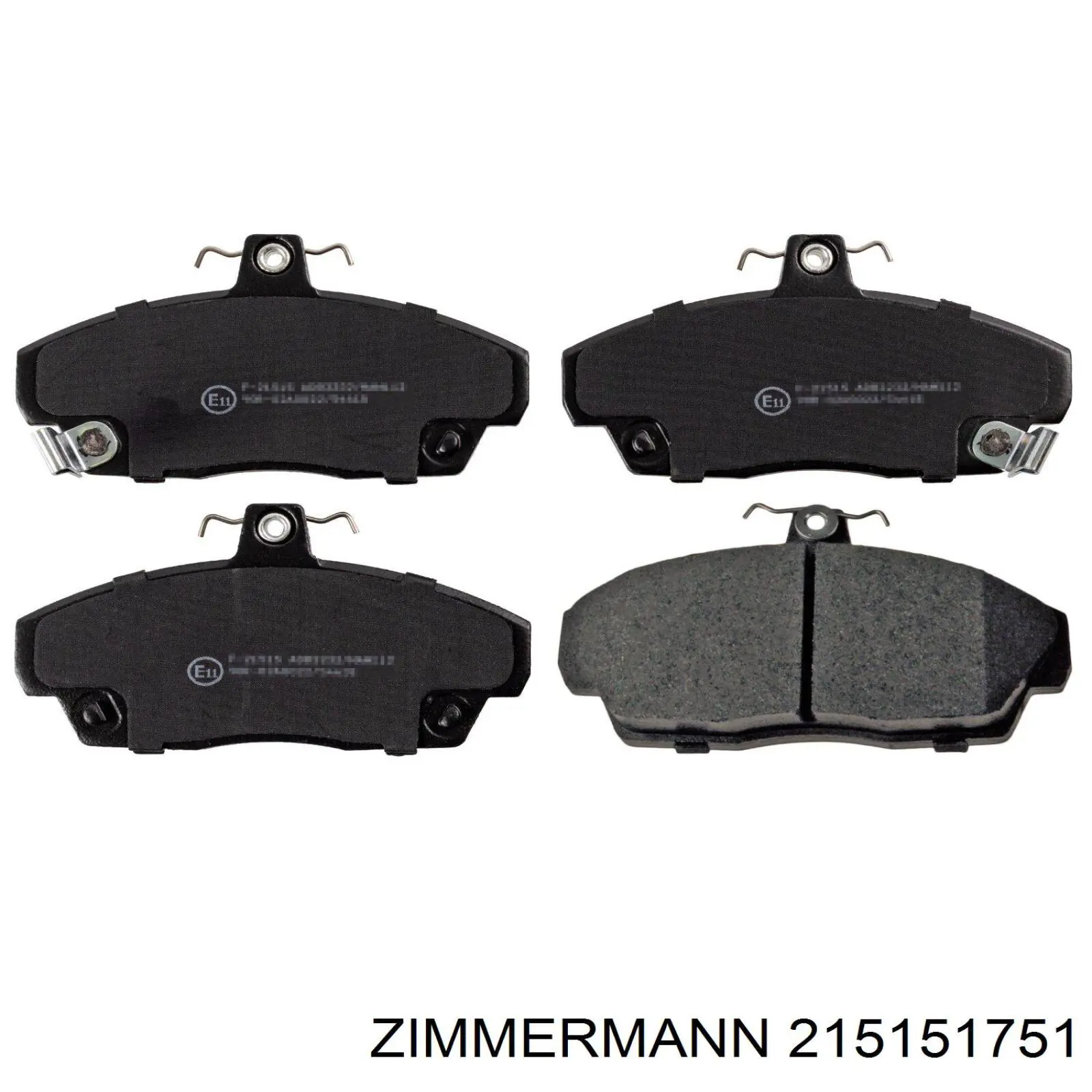 Купити 215151751 Zimmermann Колодки гальмівні передні, дискові