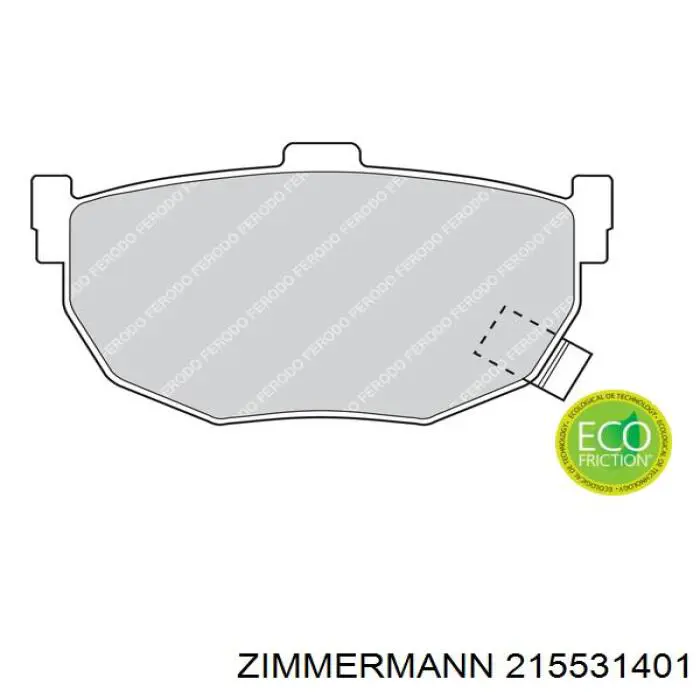 Задні дискові колодки Zimmermann 215531401