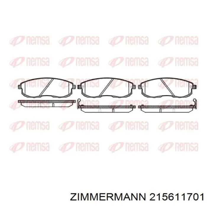Гальмівні колодки Zimmermann 215611701 ціна, від 17.32 USD