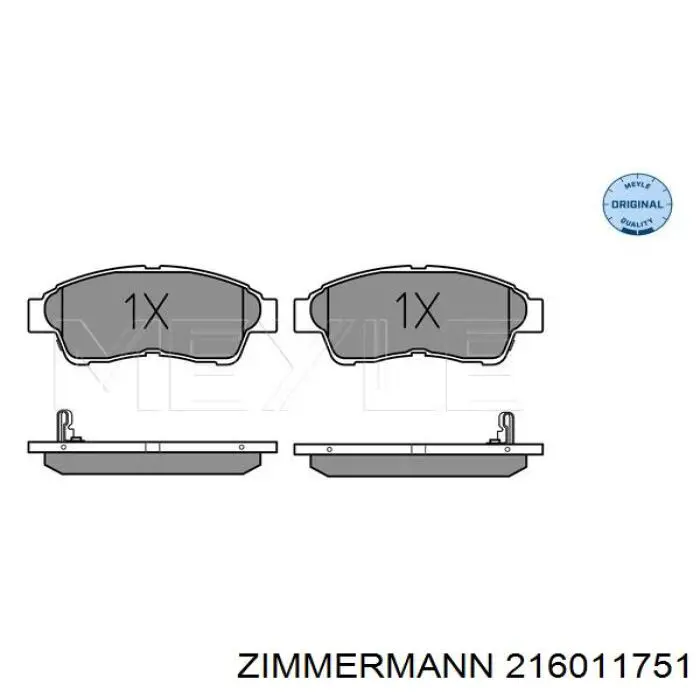 Гальмівні колодки Zimmermann 216011751 ціна, від 17.40 USD