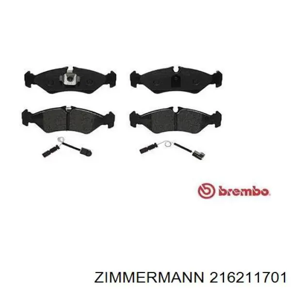 Задні гальмівні колодки Zimmermann 216211701 ціна, від 23.71 USD