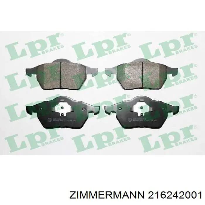 Гальмівні колодки Zimmermann 216242001 ціна, від 23.44 USD