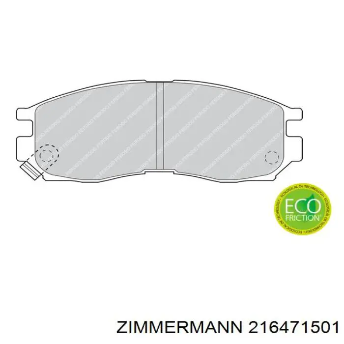 Передні тормозні колодки 216471501 Zimmermann