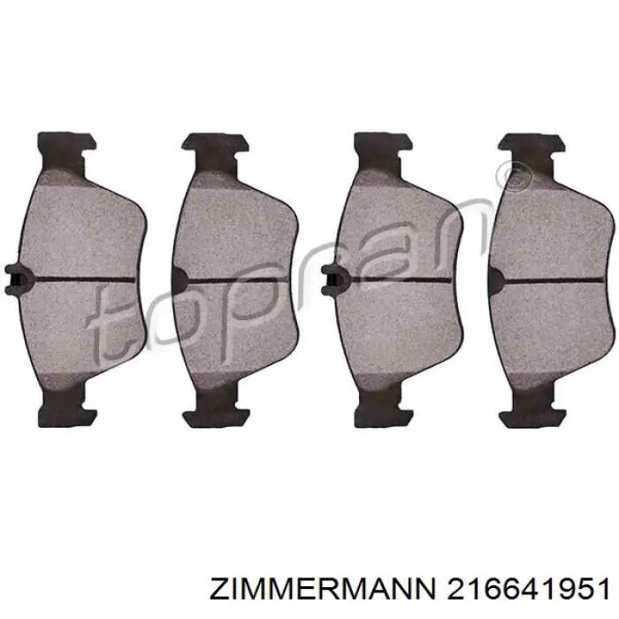 Передні тормозні колодки 216641951 Zimmermann
