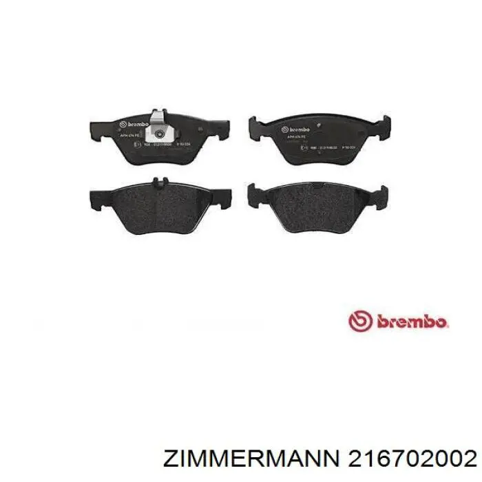 Купити 216702002 Zimmermann Колодки гальмівні передні, дискові
