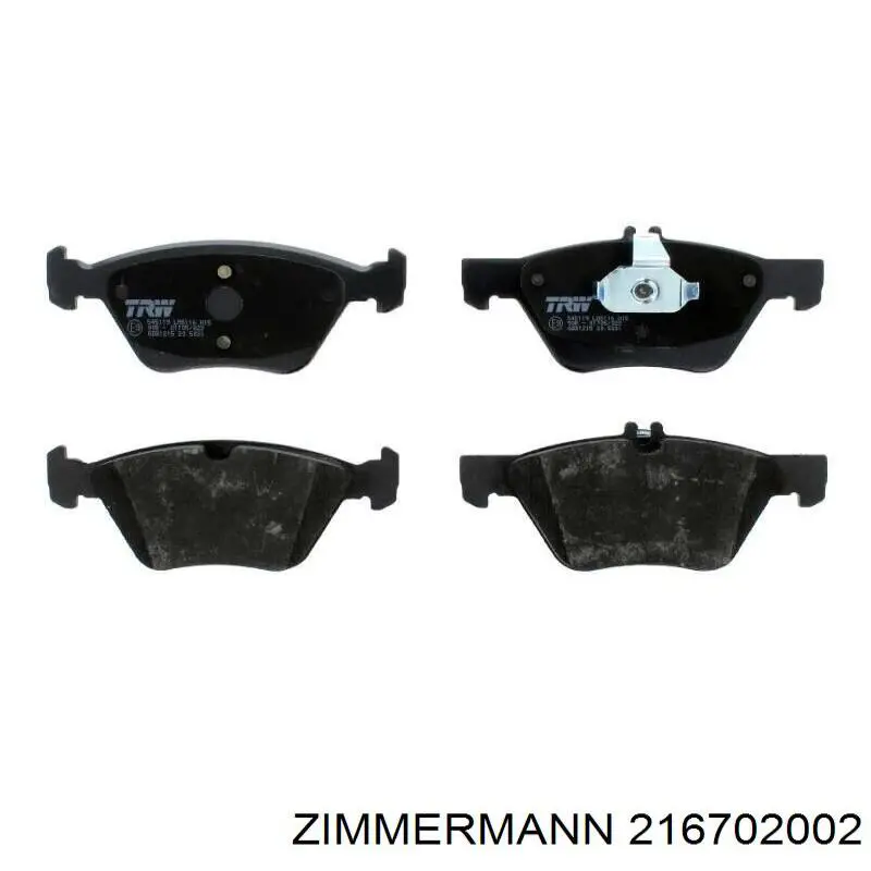 Передні тормозні колодки 216702002 Zimmermann