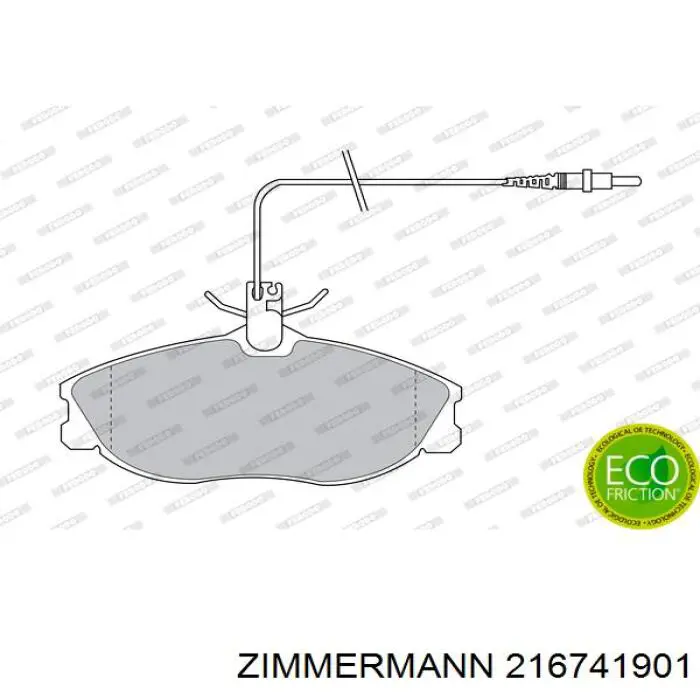 Гальмівні колодки Zimmermann 216741901 ціна, від 19.09 USD