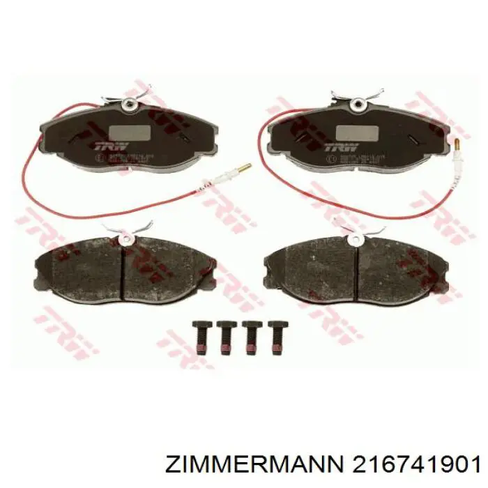 Купити 216741901 Zimmermann Колодки гальмівні передні, дискові