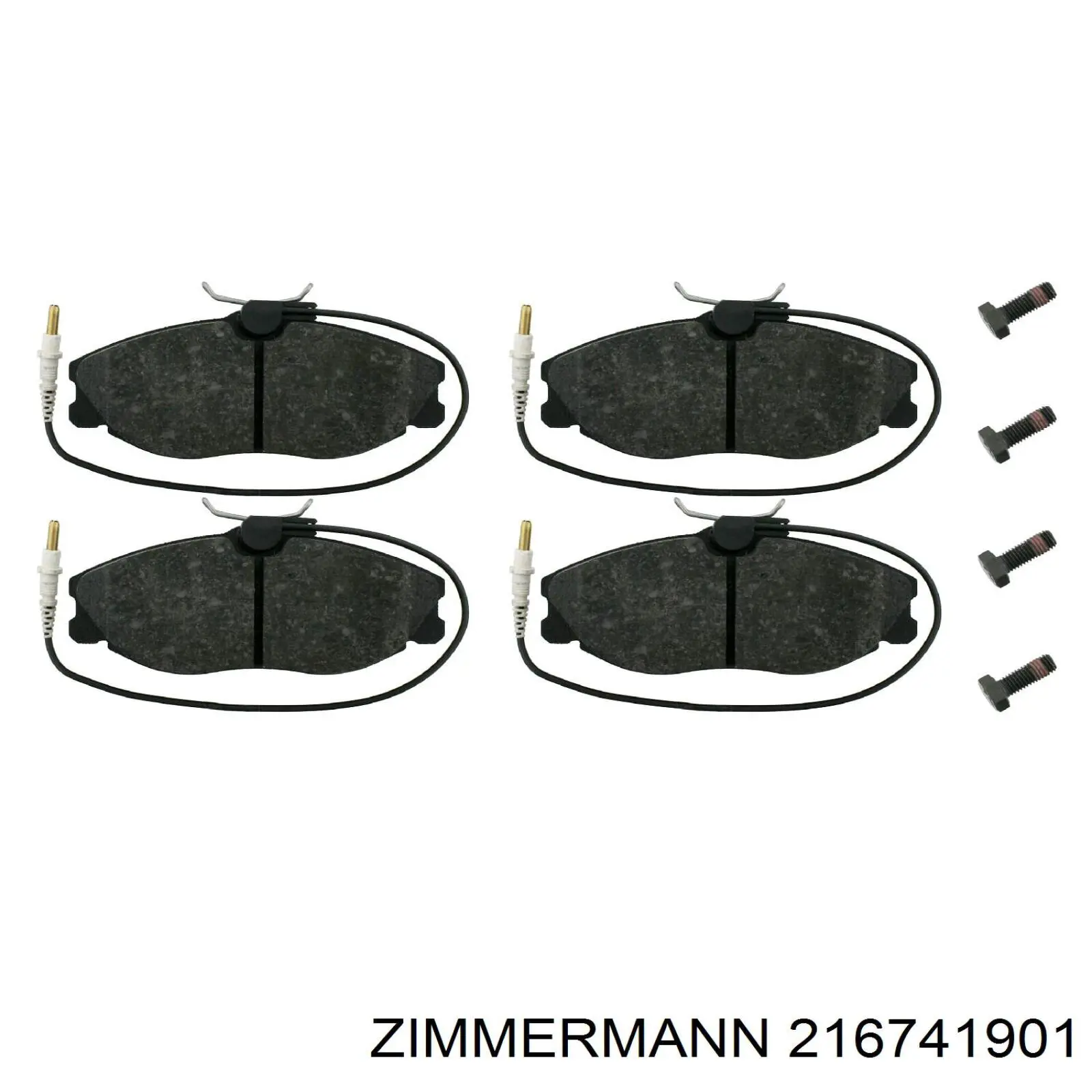 Передні тормозні колодки 216741901 Zimmermann