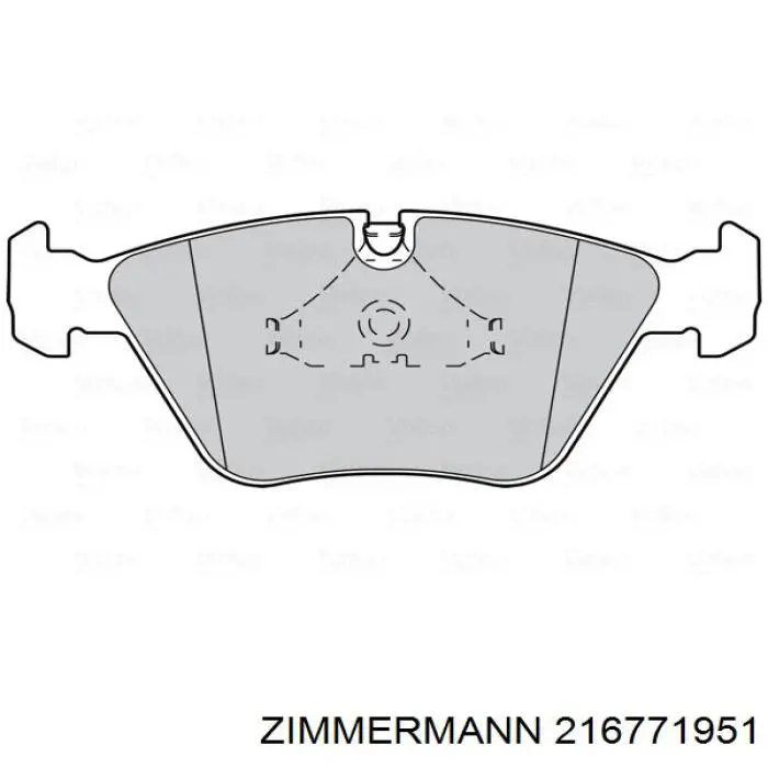 Гальмівні колодки Zimmermann 216771951 ціна, від 27.63 USD