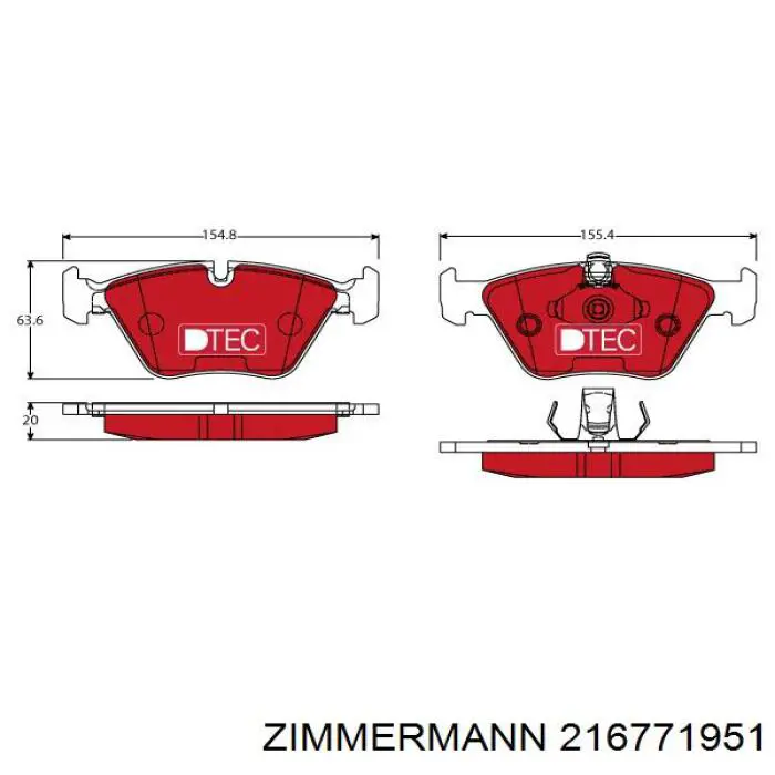 Тормозні колодки Zimmermann 216771951