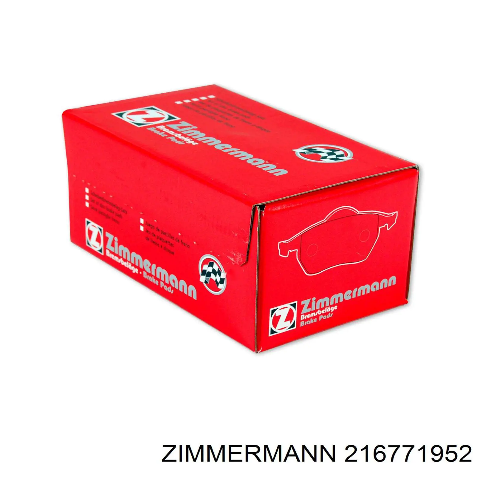 216771952 Zimmermann колодки гальмівні передні, дискові