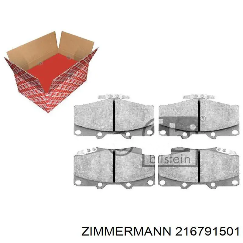 Передні тормозні колодки 216791501 Zimmermann