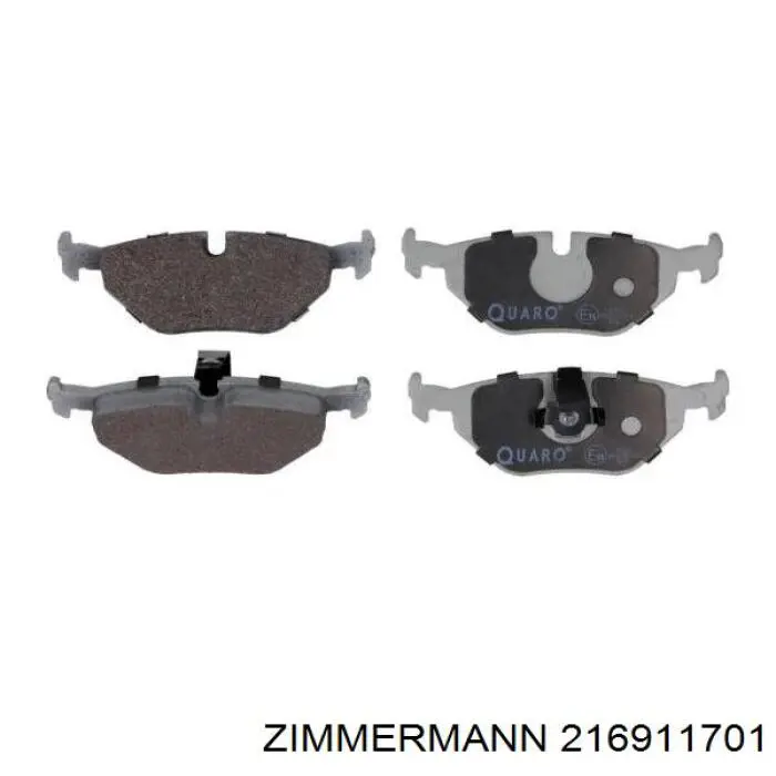 Задні гальмівні колодки Zimmermann 216911701 ціна, від 29.59 USD