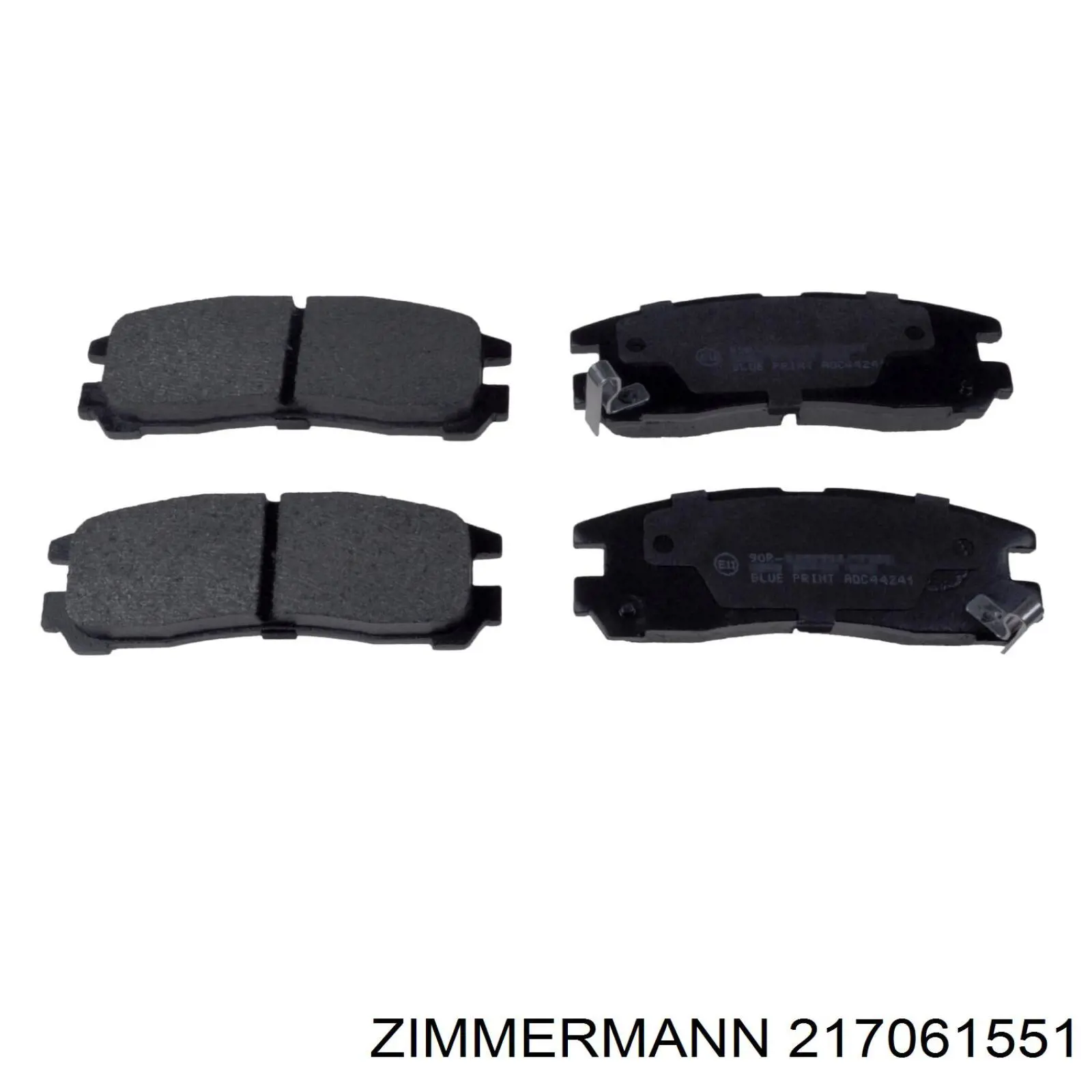 217061551 Zimmermann колодки гальмові задні, дискові