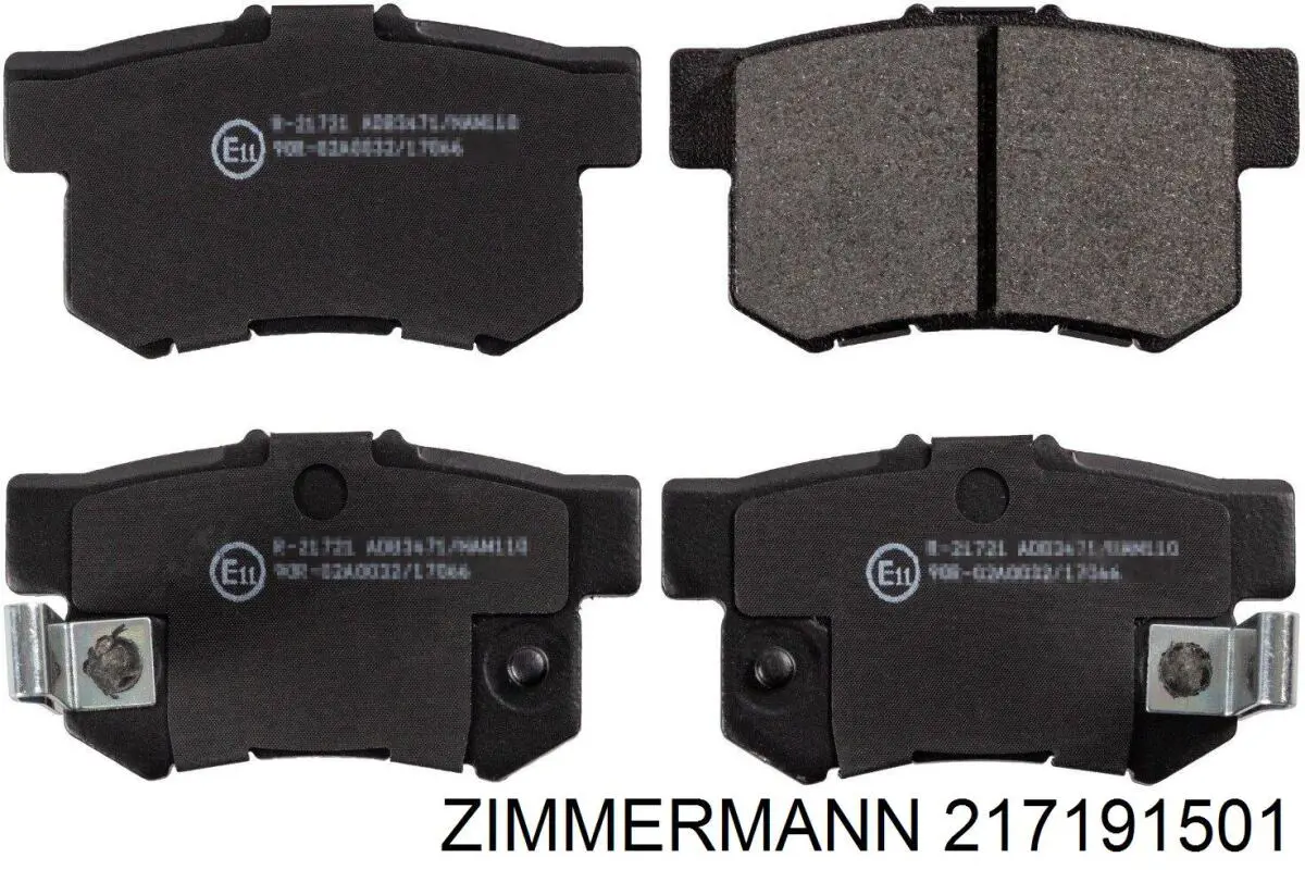 Задні гальмівні колодки Zimmermann 217191501 ціна, від 27.79 USD