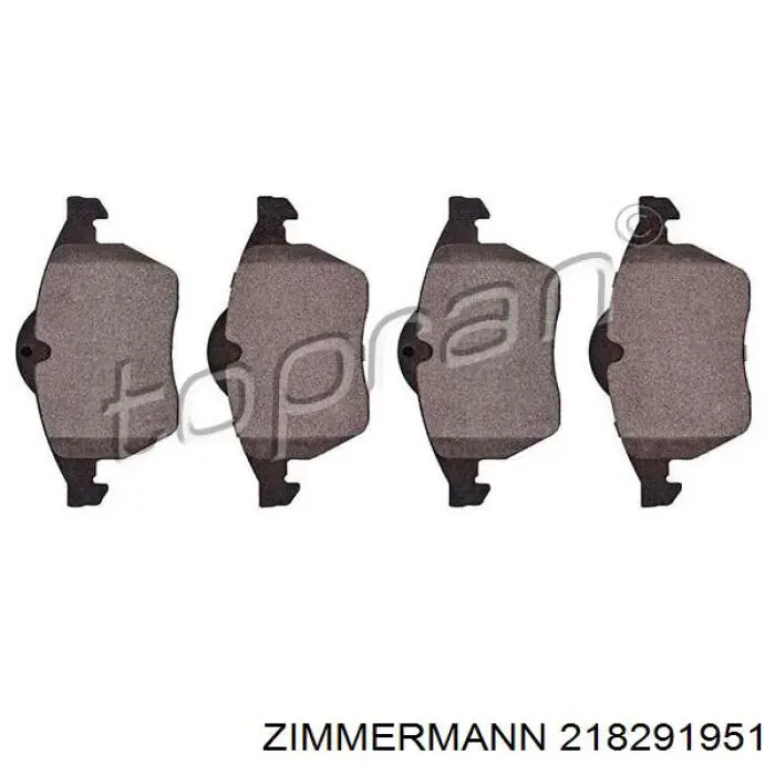 Купити 218291951 Zimmermann Колодки гальмівні передні, дискові