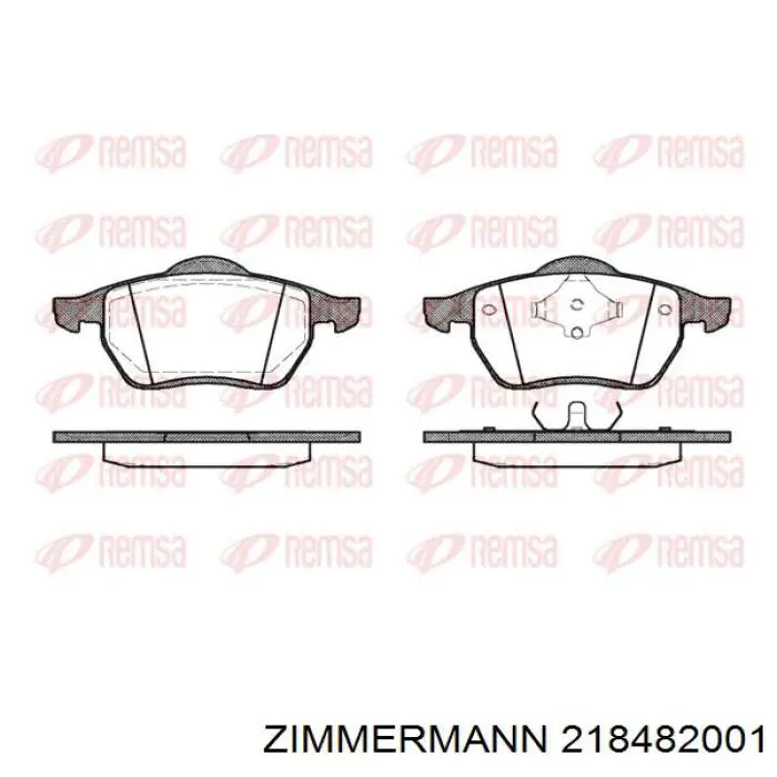 Купити 218482001 Zimmermann Колодки гальмівні передні, дискові