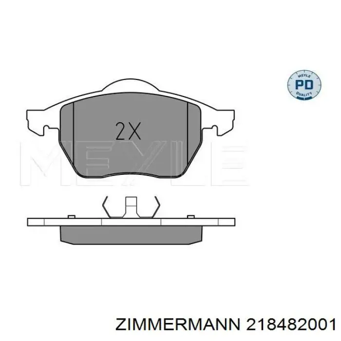 Передні тормозні колодки 218482001 Zimmermann