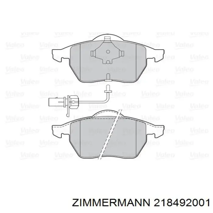 Купити 218492001 Zimmermann Колодки гальмівні передні, дискові