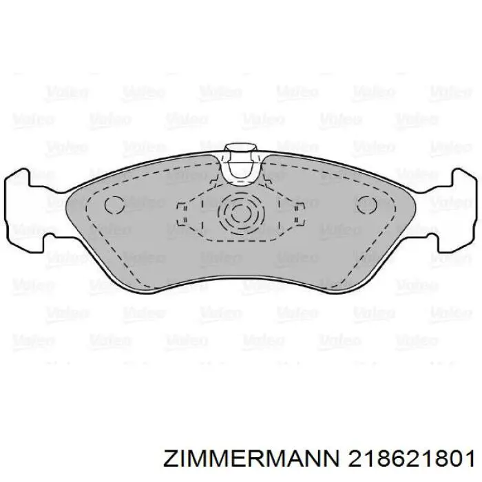 Купити 218621801 Zimmermann Колодки гальмівні передні, дискові