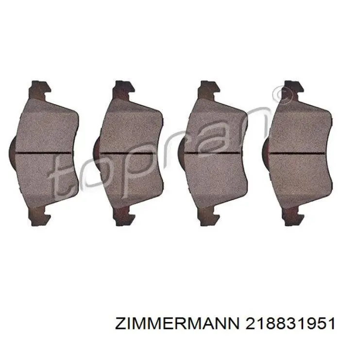 Купити 218831951 Zimmermann Колодки гальмівні передні, дискові