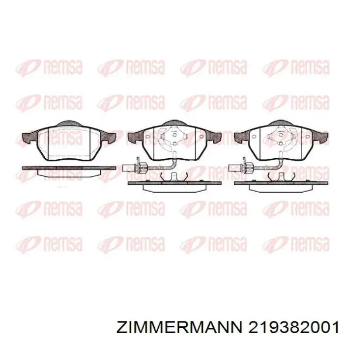 Гальмівні колодки Zimmermann 219382001 ціна, від 34.66 USD