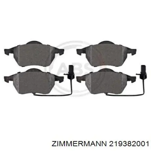 Купити 219382001 Zimmermann Колодки гальмівні передні, дискові