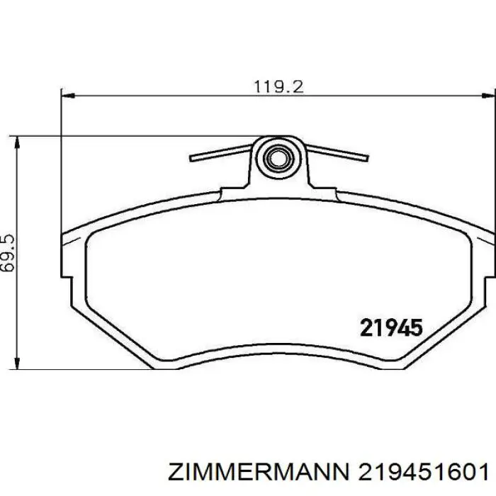 Тормозні колодки Zimmermann 219451601