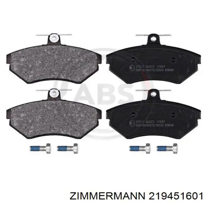 219451601 Zimmermann колодки гальмівні передні, дискові