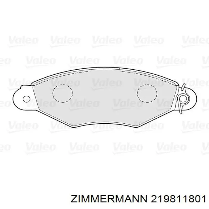 Купити 219811801 Zimmermann Колодки гальмівні передні, дискові