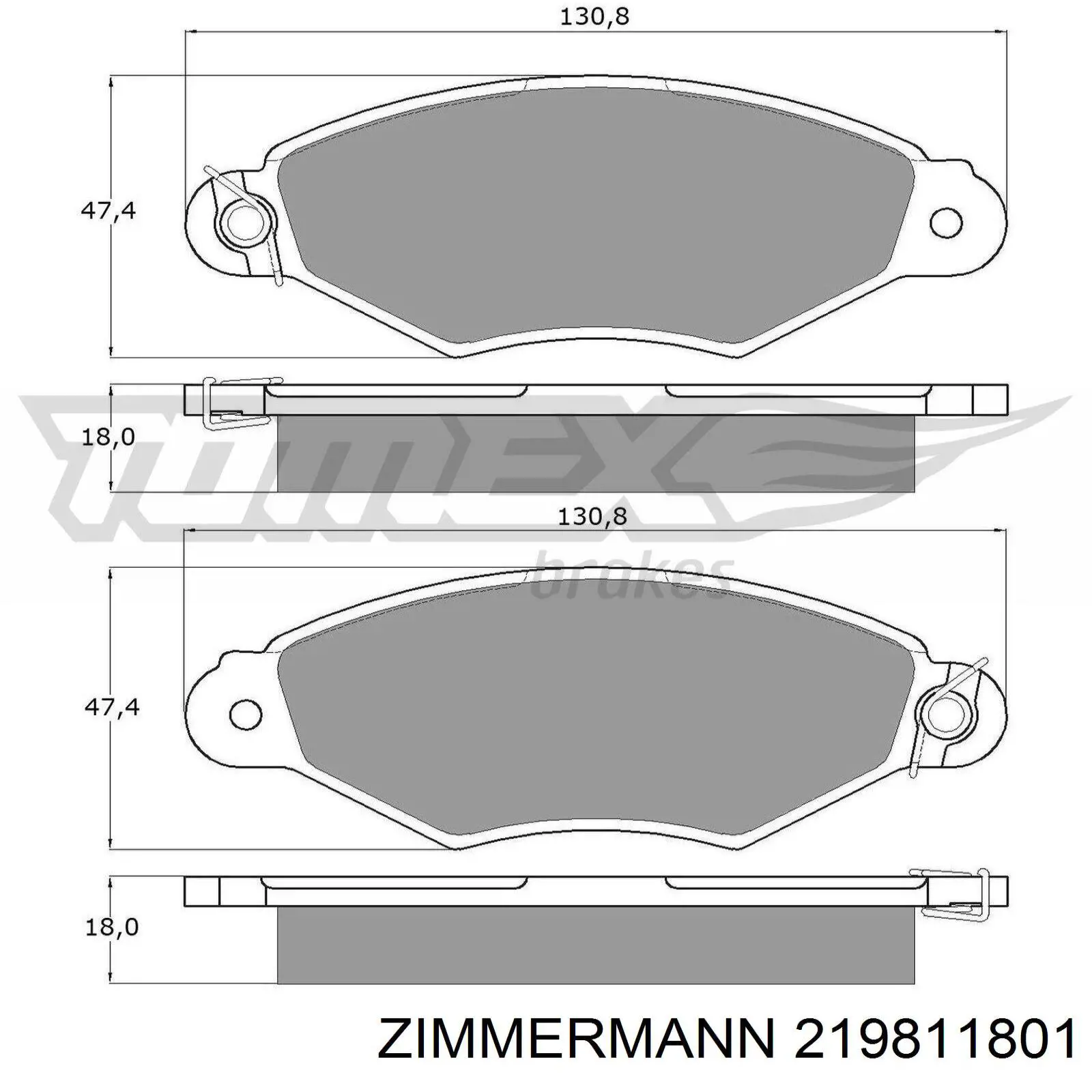 Тормозні колодки Zimmermann 219811801