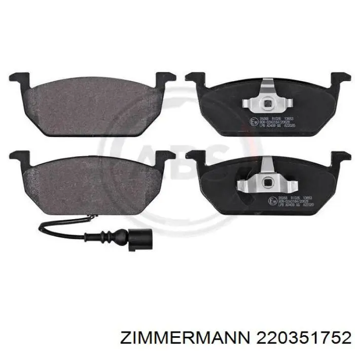 Передні тормозні колодки 220351752 Zimmermann