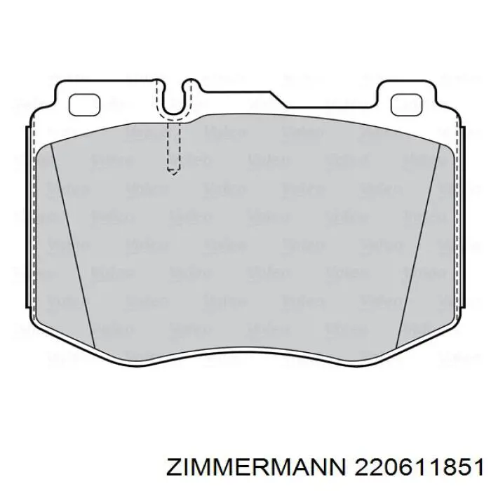 Гальмівні колодки Zimmermann 220611851 ціна, від 57.39 USD
