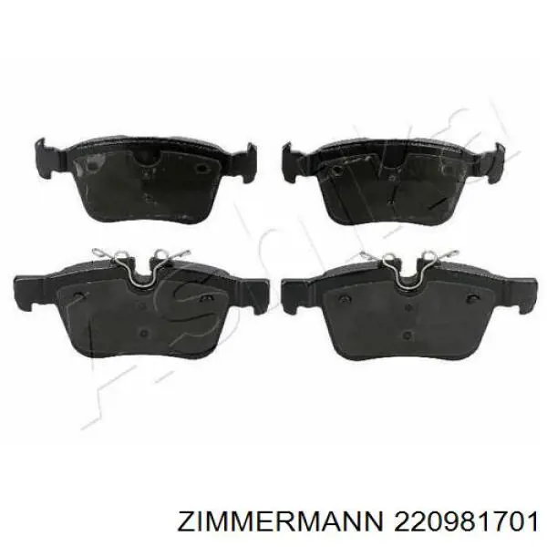 Передні тормозні колодки 220981701 Zimmermann