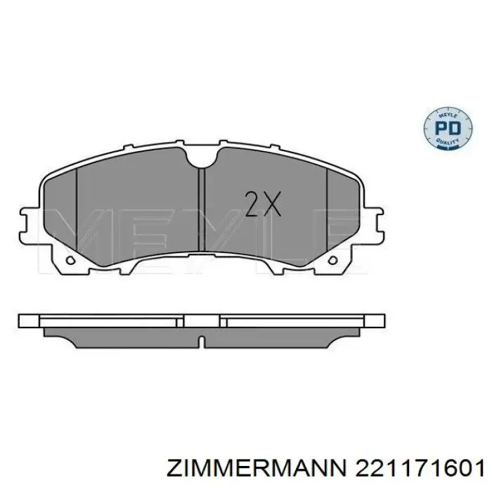 Купити 221171601 Zimmermann Колодки гальмівні передні, дискові