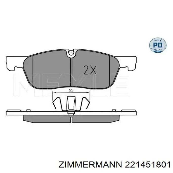 Купити 221451801 Zimmermann Колодки гальмівні передні, дискові