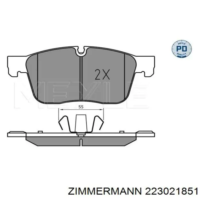 223021851 Zimmermann Передні гальмівні колодки