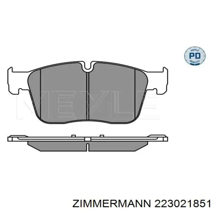 Купити 223021851 Zimmermann Колодки гальмівні передні, дискові