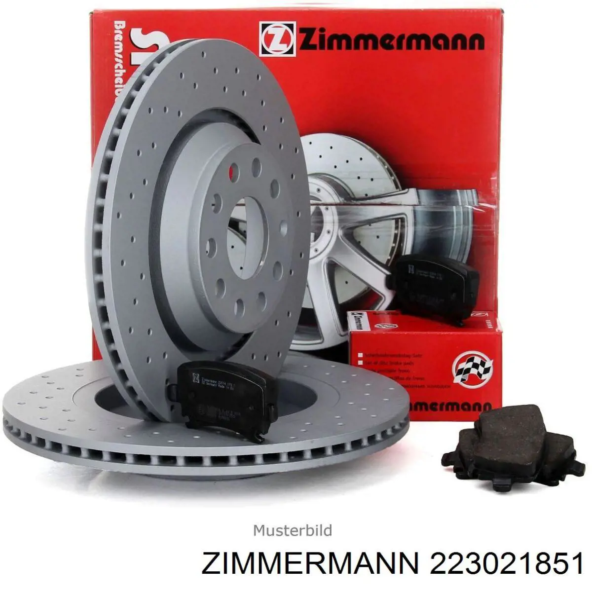 223021851 Zimmermann колодки гальмівні передні, дискові