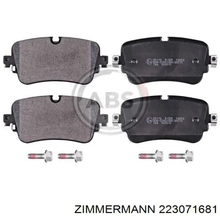 Задні гальмівні колодки Zimmermann 223071681 ціна, від 68.48 USD